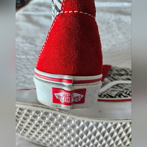 Vans Sk8-Hi OTW Repeat Racing Red High Top Sneaker Shoe Unisex Womens 8.5 Mens 7 - Picture 7 of 10